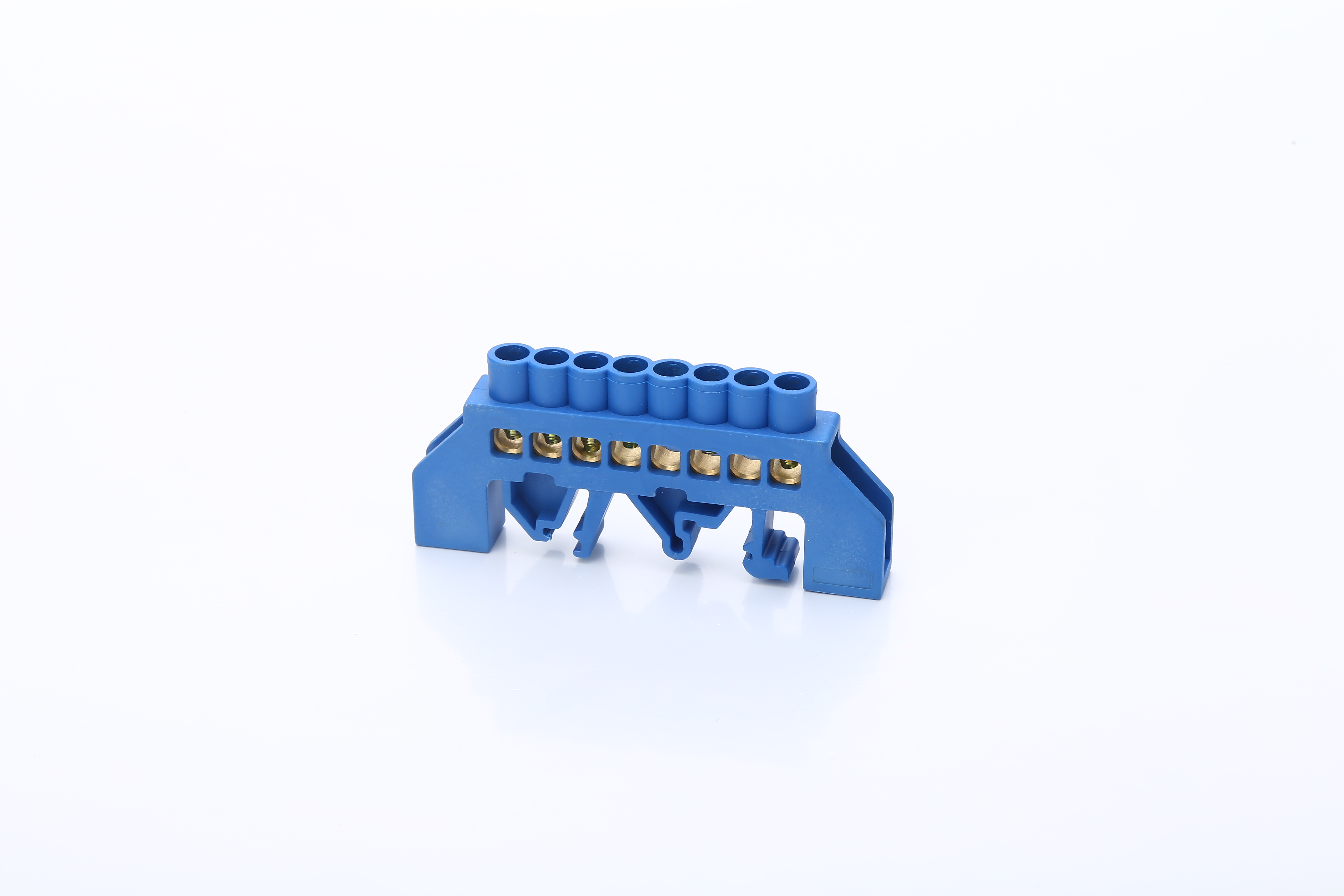 Синий 8-позиционный винтовой клеммный блок, соединительная лента, электрический распределительный провод, винтовой латунный терминал